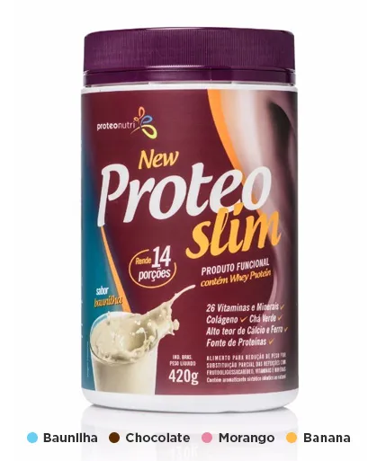 Pote do produto proteoslim